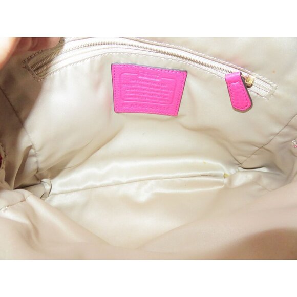 COACH 2014 Madison White Ostrich Embossed Leather  Crossbody Satchel - Picture 8 of 15